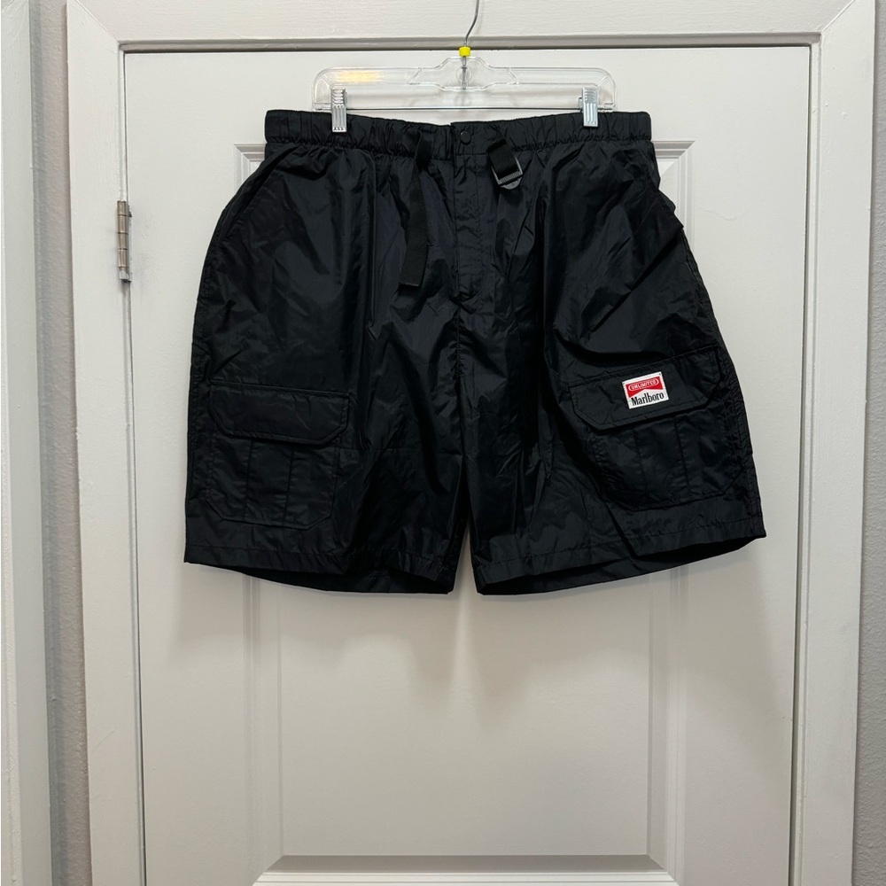 Vintage Marlboro Cargo Shorts Nylon Black